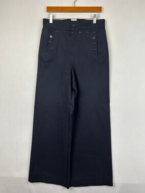 Navy Sailor Pants 1965 DSA-1-6194 Blue Wool *Missing 1 Button* Size 29R (28x31)